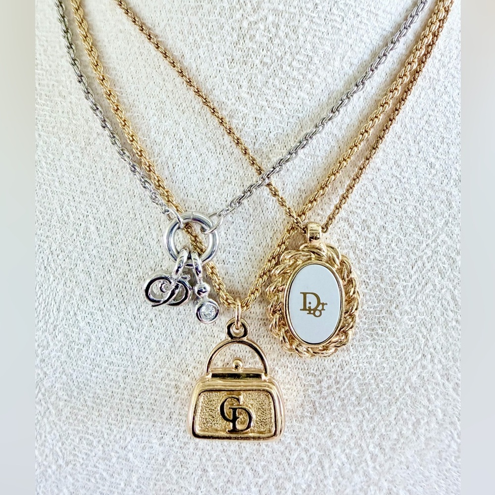 Vintage Dior Gold & Silver Necklace- Like New - Picture 2 of 9
